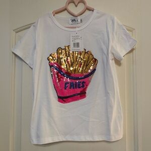 New Lola and The Boys French Fries Sequin T-Shirt